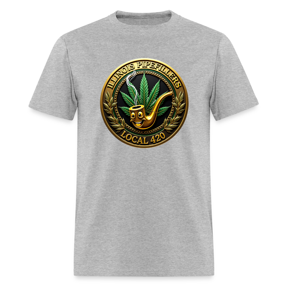 ILLINOIS PIPEFILLERS LOCAL 420 Men's T-Shirt - heather gray