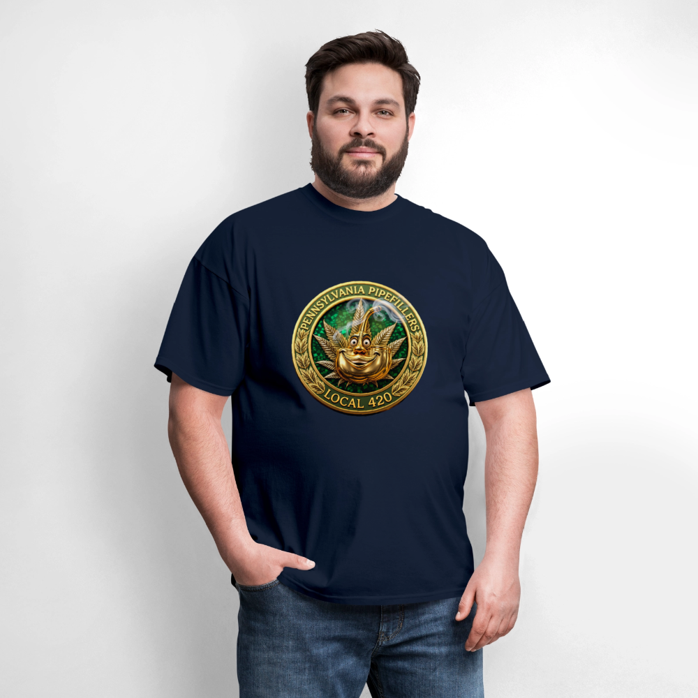 PENNSYLVANIA  PIPEFILLERS LOCAL 420 Men's T-Shirt - navy