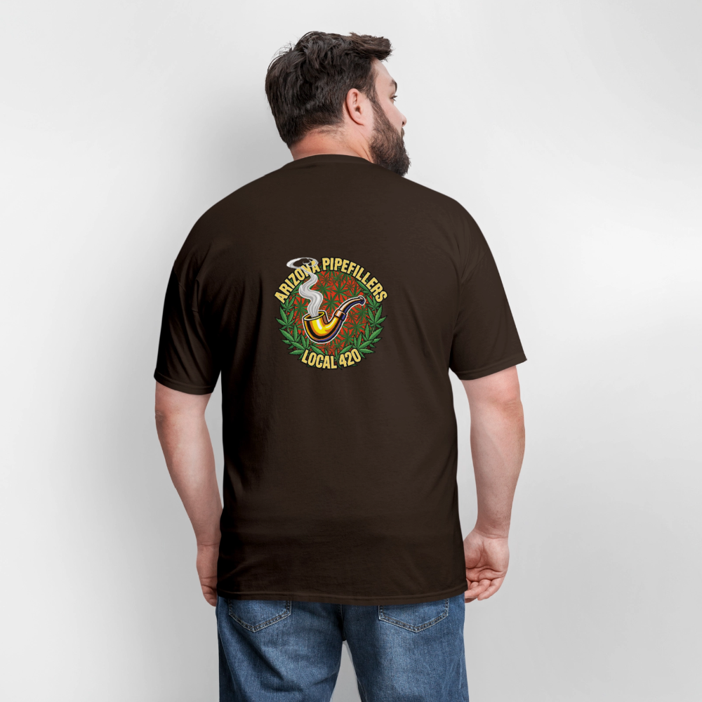 ARIZONA PIPEFILLERS LOCAL 420  F/B DESIGN Men's T-Shirt - brown