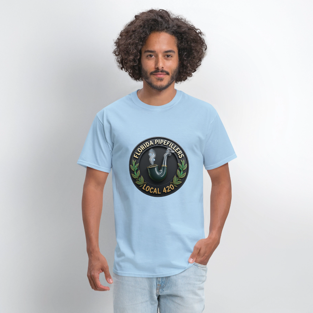 FLORIDA PIPEFILLERS LOCAL 420 Men's T-Shirt - powder blue