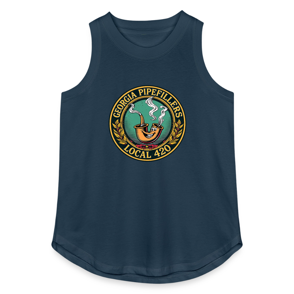 GEORGIA PIPEFILLERS LOCAL 420 Women's Relaxed Tank Top - denim