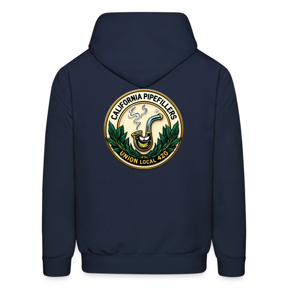 CALIFORNIA PIPEFILLERS UNION LOCAL 420 F/B EMBLEM Men's Hoodie - navy