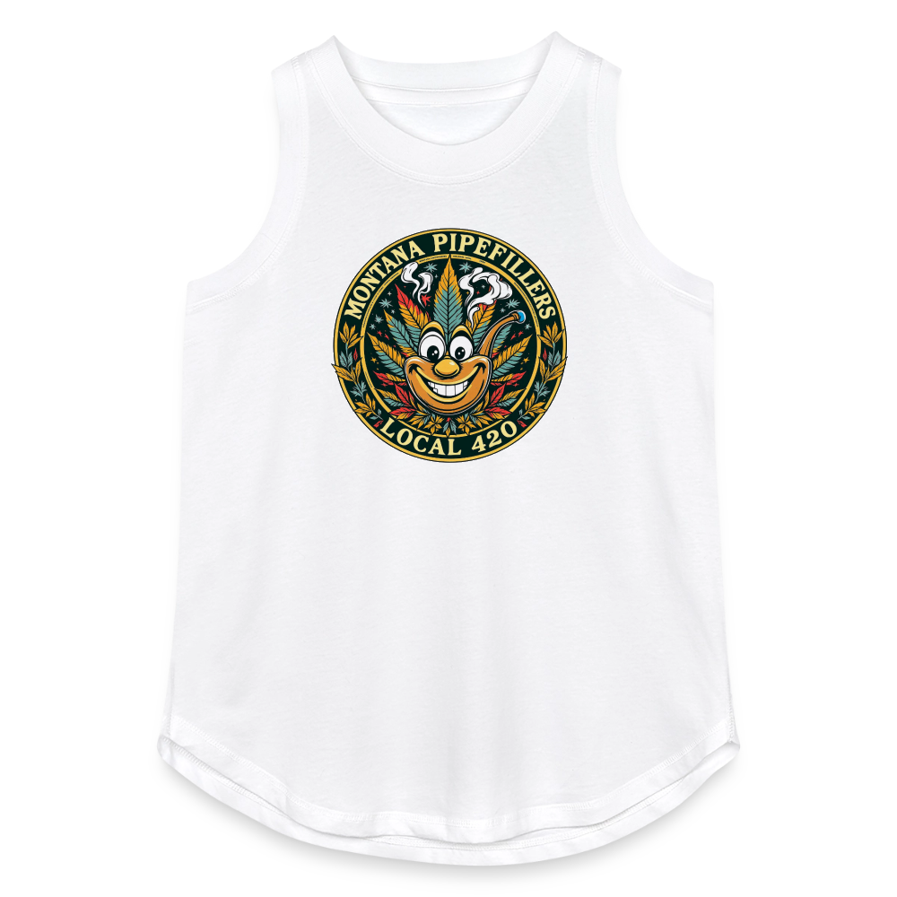 MONTANA PIPEFILLERS LOCAL 420 Women's Relaxed Tank Top - white
