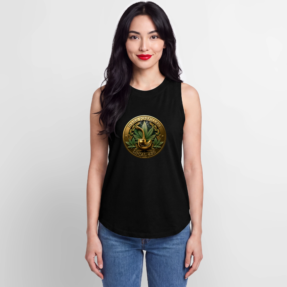 IDAHO PIPEFILLERS LOCAL 420 Women's Relaxed Tank Top - black