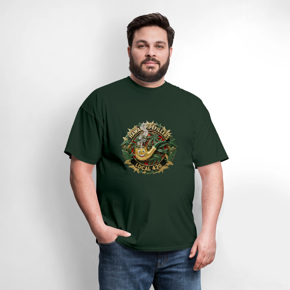 HAWAII PIPEFILLERS LOCAL 420 Men's T-Shirt - forest green