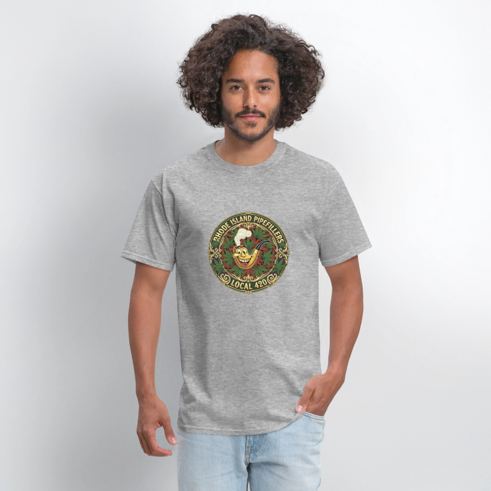 TEXAS PIPEFILLERS LOCAL 420 Men's T-Shirt - heather gray