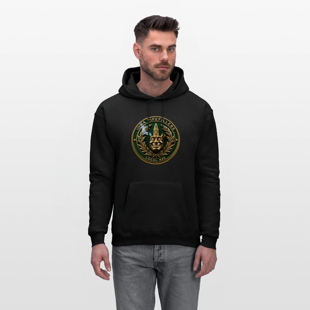 IOWA PIPEFILLERS LOCAL 420 Men's Hoodie - black