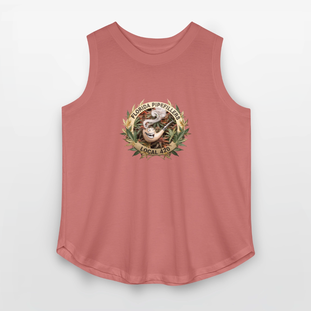 FLORIDA PIPEFILLERS LOCAL 420 F/B DESIGN Women's Curvy Relaxed Tank Top - mauve