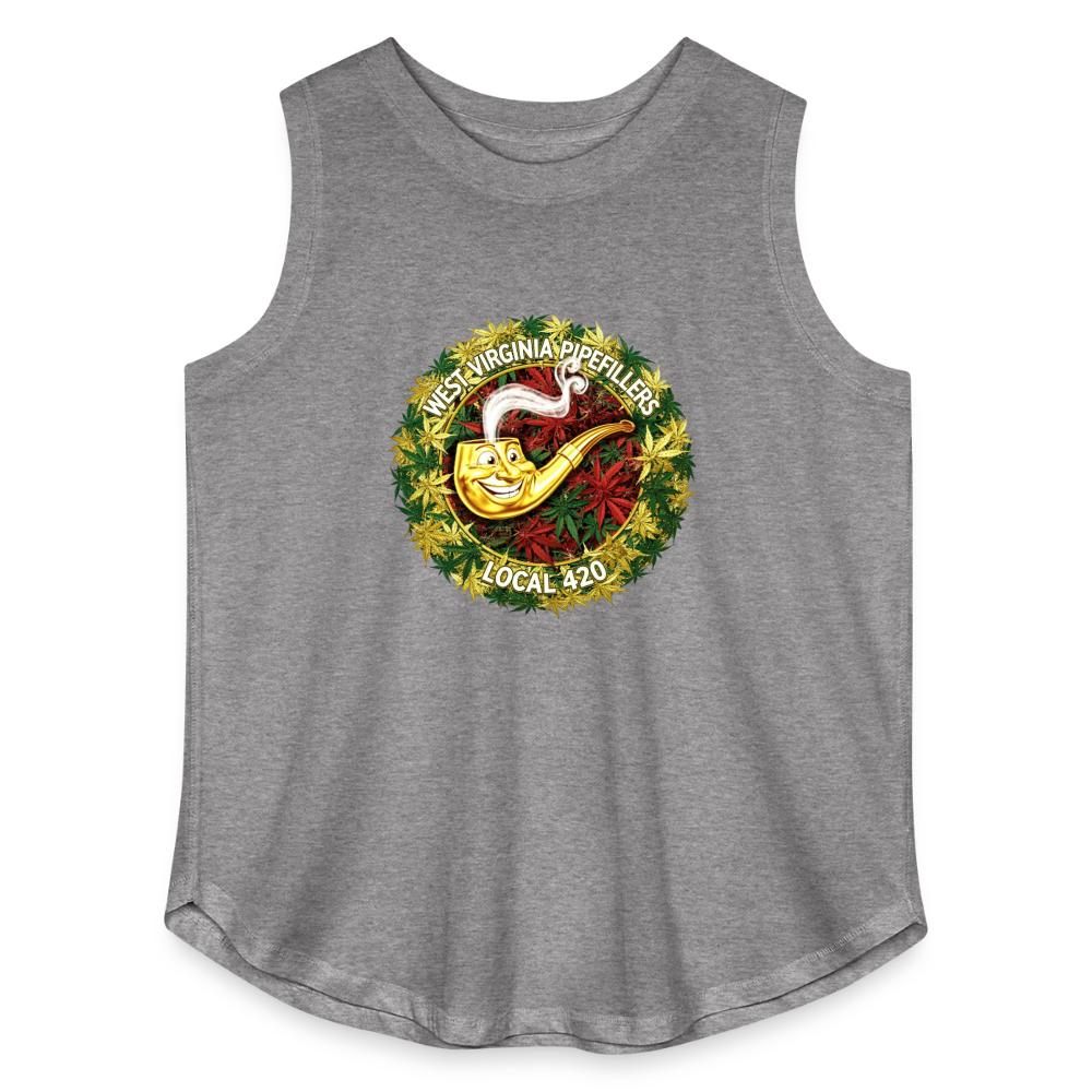 WEST VIRGINIA PIPIEFILLERS LOCAL 420 Men's Women's Curvy Relaxed Tank Top - granite heather 