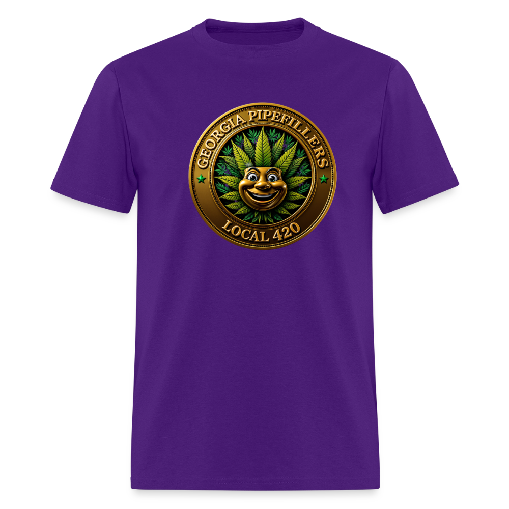 GEORGIA PIPEFILLERS LOCAL 420 F/B DESIGN  Men's T-Shirt - purple
