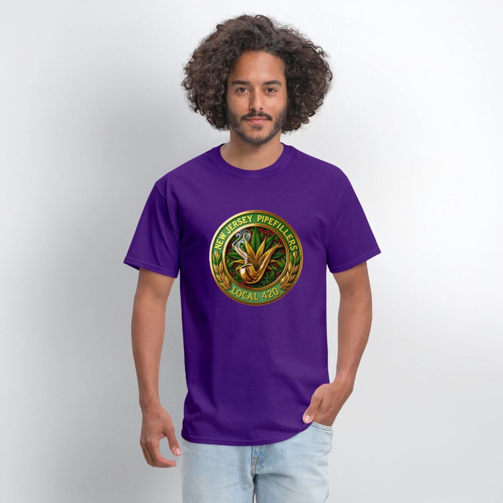 NEW JERSEY PIPEFILLERS LOCAL 420 Men's T-Shirt - purple