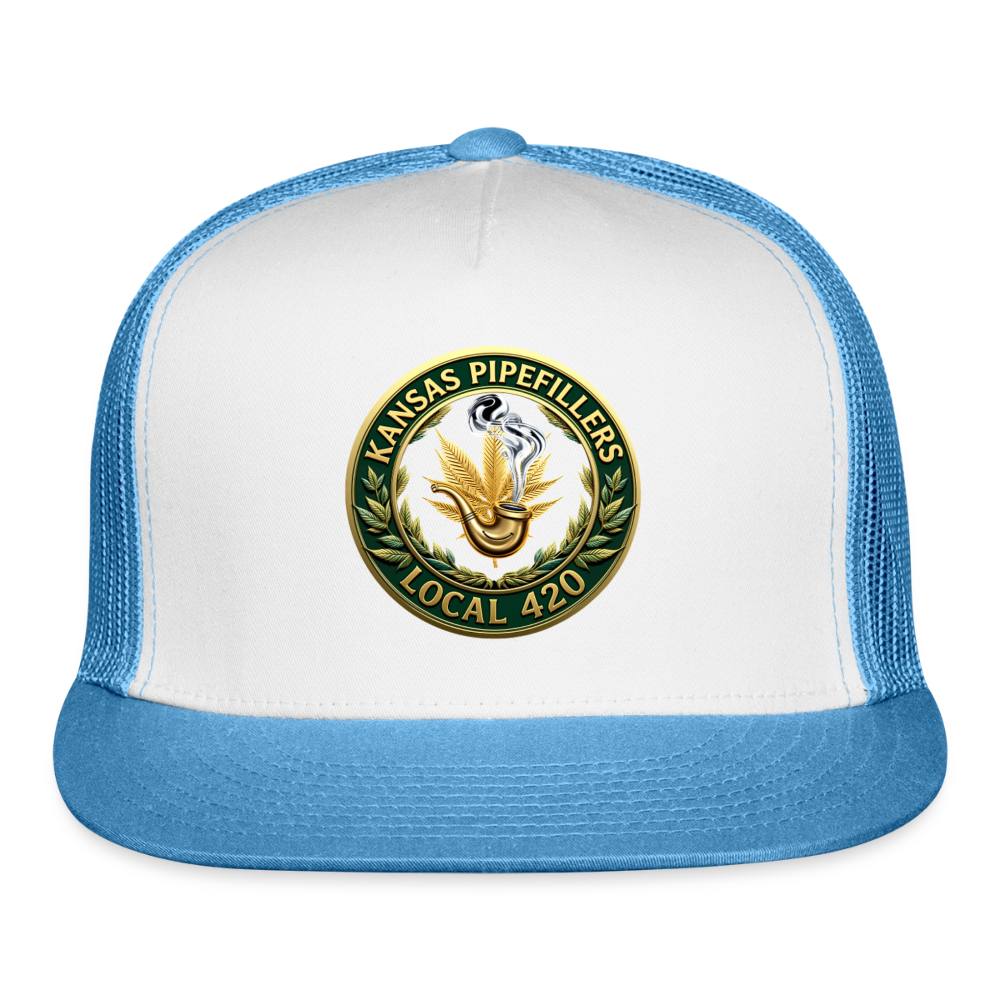 KANSAS PIPEFILLERS LOCAL 420 Trucker Hat - white/blue
