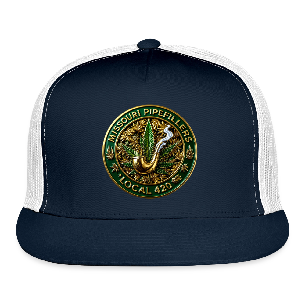 MISSOURI PIPEFILLERS LOCAL 420 Trucker Hat - navy/white