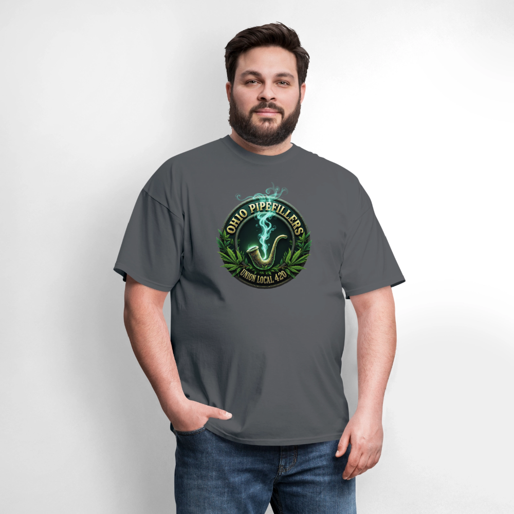 OHIO PIPEFILLERS UNION LOCAL 420 Men's T-Shirt - charcoal