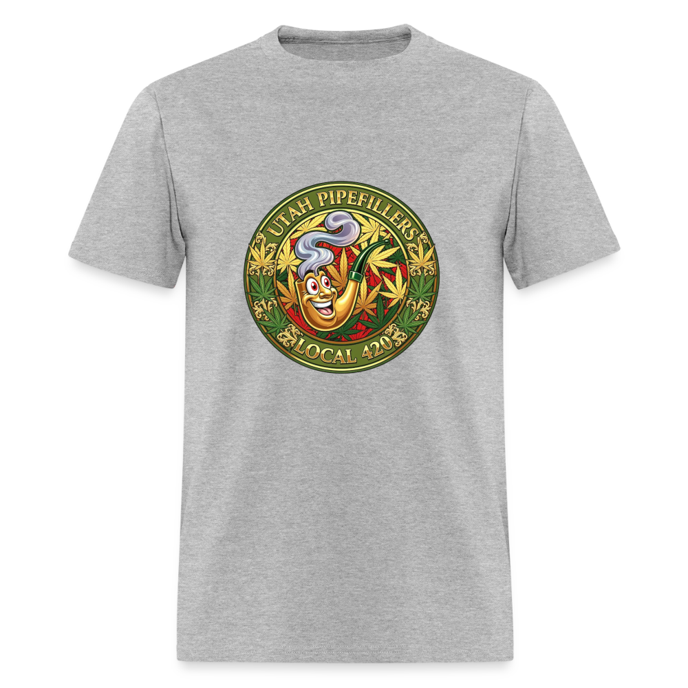 UTAH PIPEFILLERS LOCAL 420 F/B DESIGN Men's T-Shirt - heather gray