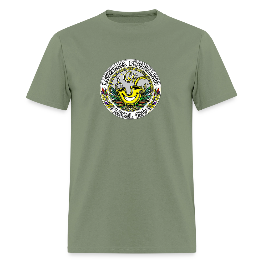 LOUISIANA PIPEFILLERS LOCAL 420 Men's T-Shirt - military green