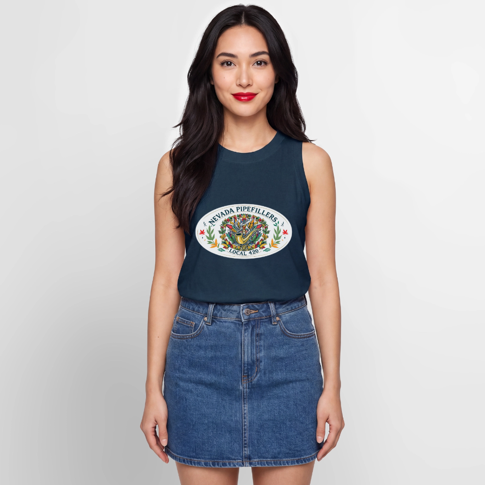 NEVADA PIPEFILLERS LOCAL 420 Women's Relaxed Tank Top - denim