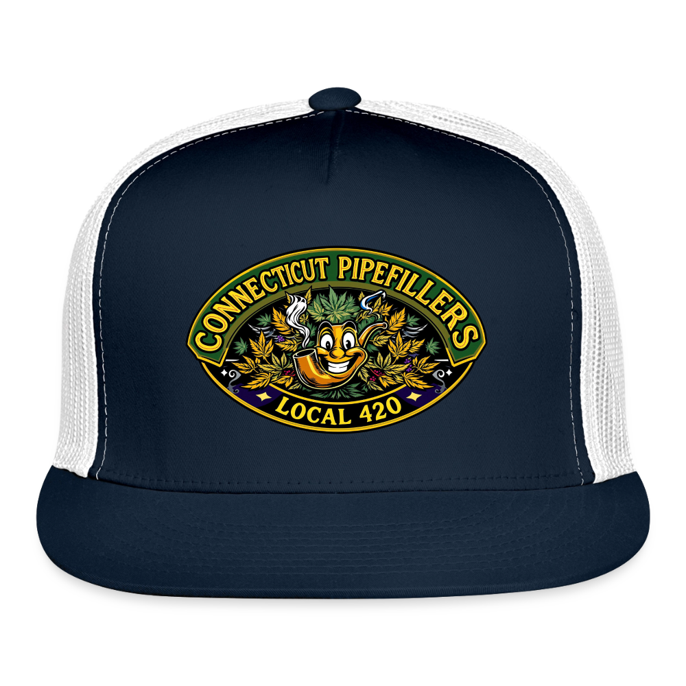 CONNECTICUT PIPEFILLERD LOCAL 420 Trucker Hat - navy/white
