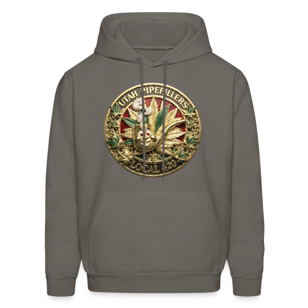 UTAH PIPEFILLERS LOCAL 420 F/B DESIGN Men's Hoodie - asphalt gray