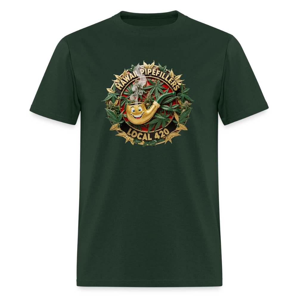 HAWAII PIPEFILLERS LOCAL 420 F/B DESIGN Men's T-Shirt - forest green