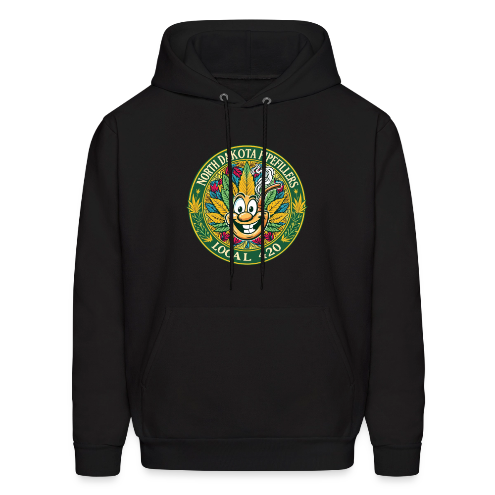 NORTH DAKOTA PIPEFILLERS LOCAL 420 F/B 2 DESIGNS Men's Hoodie - black