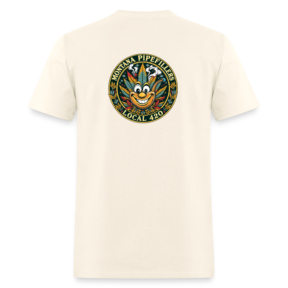 MONTANA PIPEFILLERS LOCAL 420 F/B DESIGN Men's T-Shirt - sweet cream heather