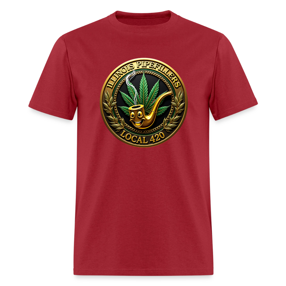 ILLINOIS PIPEFILLERS LOCAL 420 Men's T-Shirt - true red