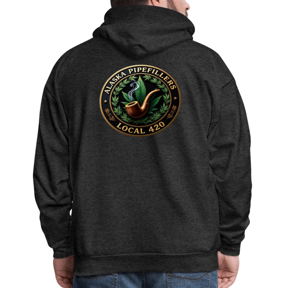 ALASKA PIPEFILLERS LOCAL 420 F/B DESIGN Men's Hoodie - charcoal grey