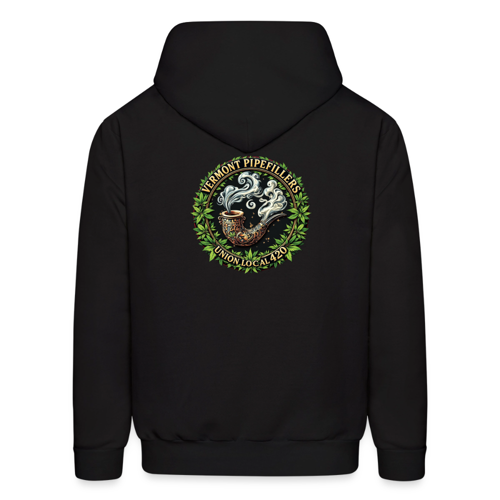 VERMONT PIPEFILLERS LOCAL 420 2 EMBLEM Men's Hoodie - black