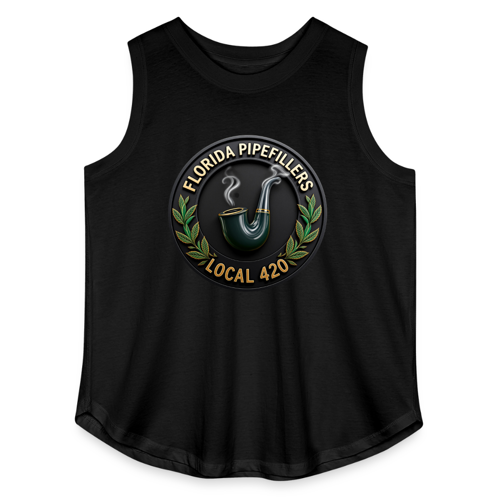 FLORIDA PIPEFILLERS LOCAL 420 F/B DESIGN Women's Curvy Relaxed Tank Top - black