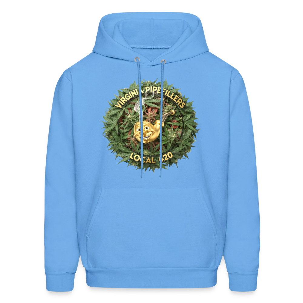 VIRGINIA PIPEFILLERS LOCAL 420 F/B DESIGN Men's  Hoodie - carolina blue