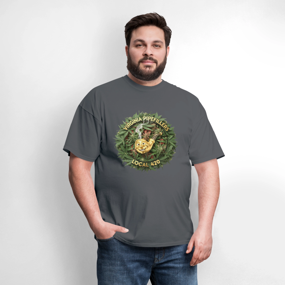VIRGINIA PIPEFILLERS LOCAL 420 Men's T-Shirt - charcoal