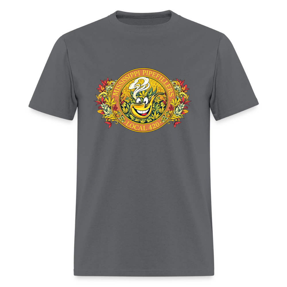 MISSISSIPPI PIPEFILLERS LOCAL 420 F/B DESIGNS Men's T-Shirt - charcoal