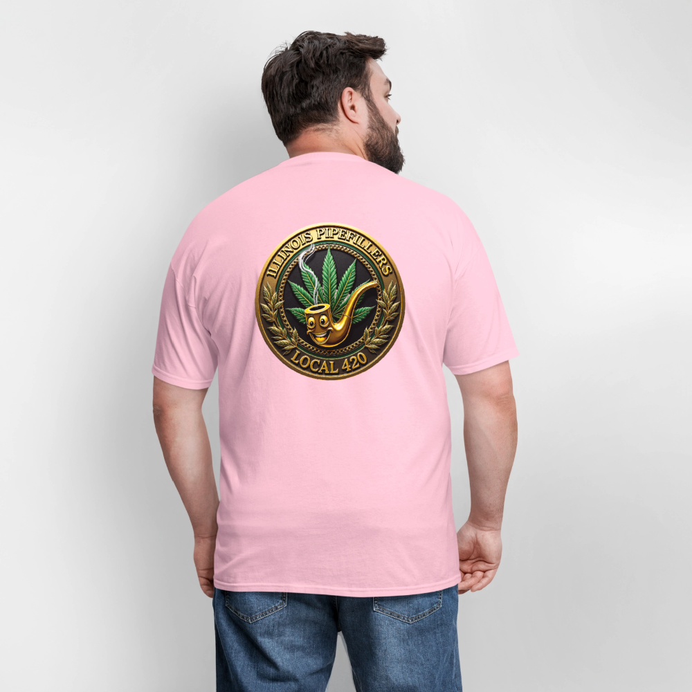 ILLINOIS PIPEFILLERS LOCAL 420 F/B DESIGN Men's T-Shirt - pink