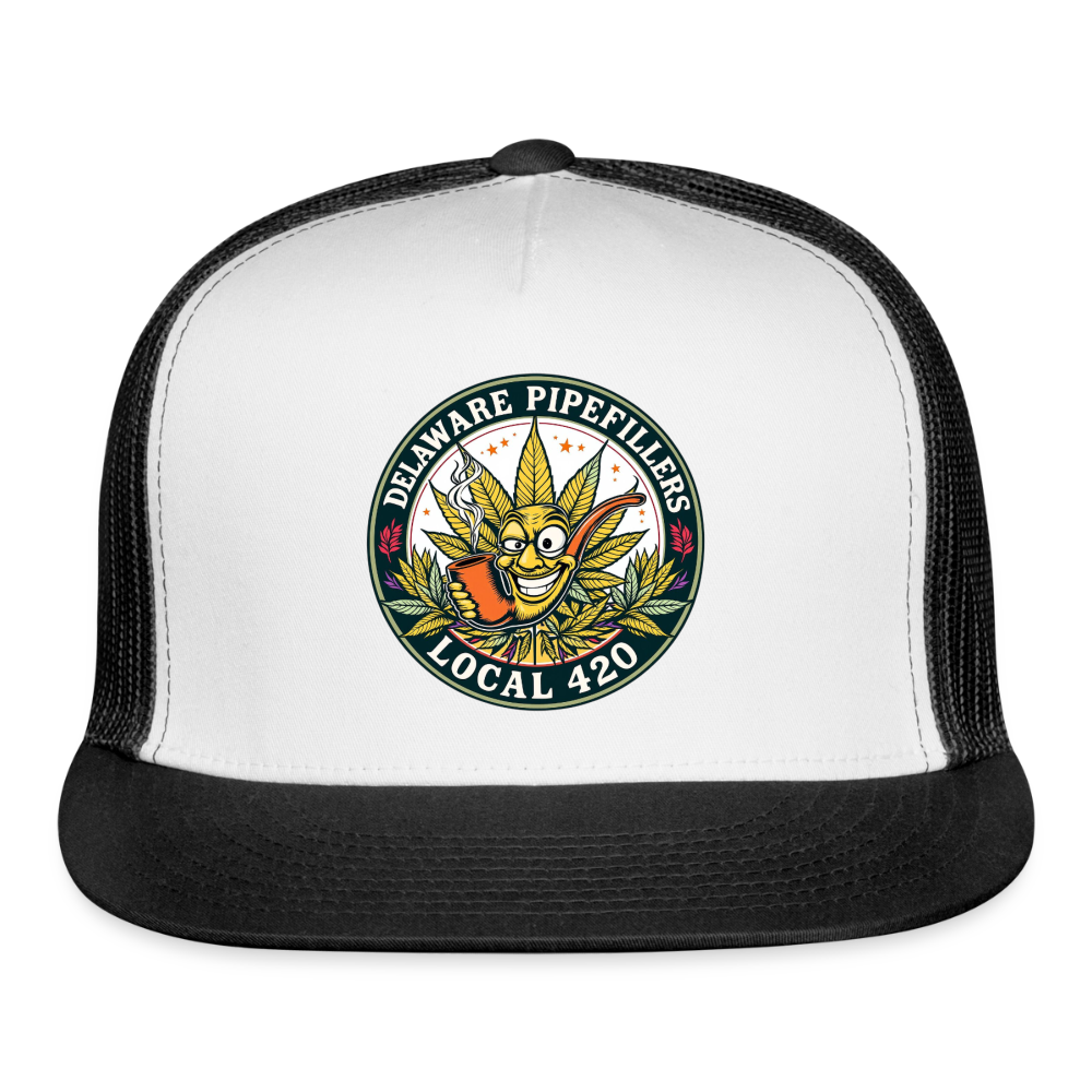 DELAWARE  PIPEFILLERD LOCAL 420 Trucker Hat - white/black