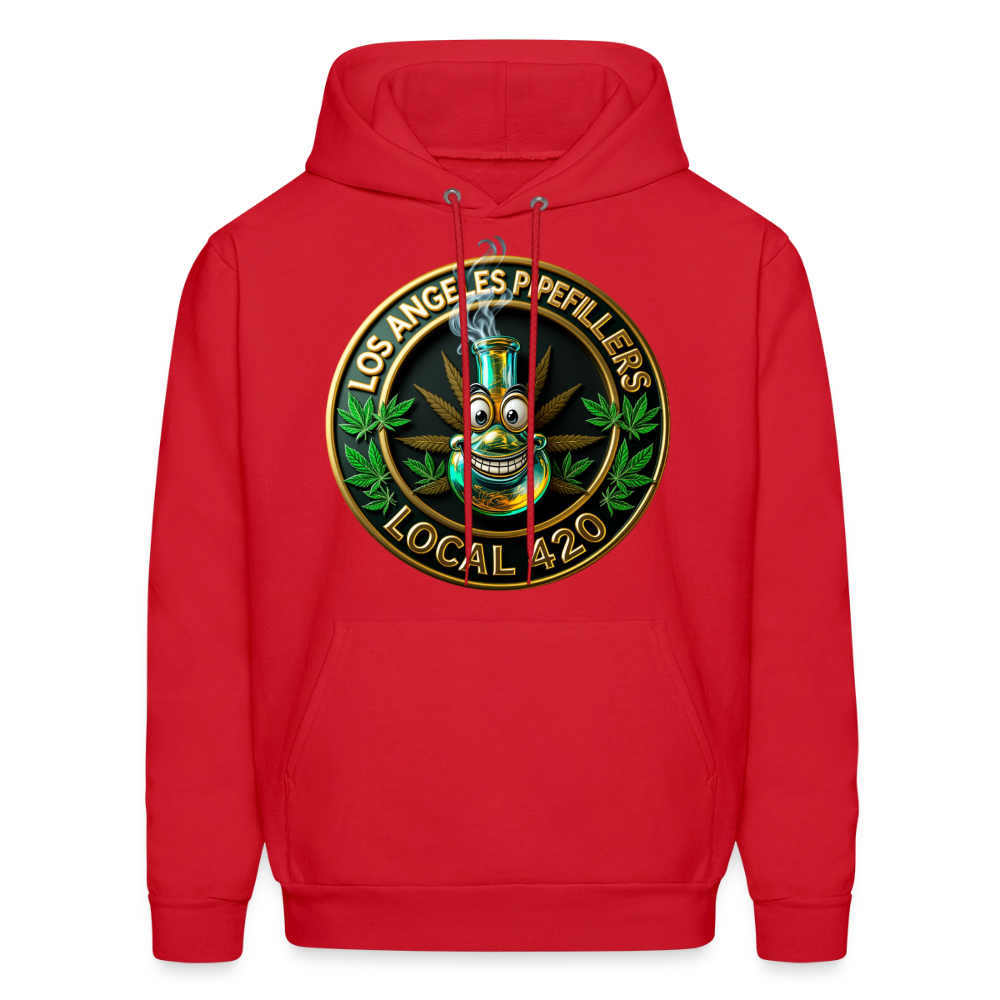 LOS ANGLES PIPEFILLERS LOCAL 420 Men's Hoodie - red