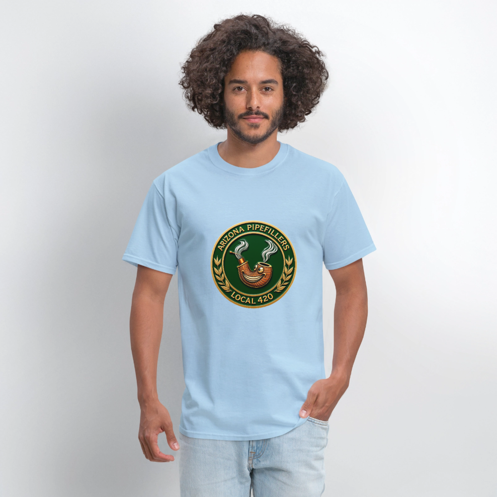 ARIZONIA PIPEFILLERS LOCAL 420 F/B DESIGN Men's T-Shirt - powder blue