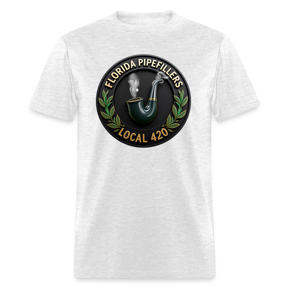 FLORIDA PIPEFILLERS LOCAL 420 F/B DESIGN Men's T-Shirt - light heather gray