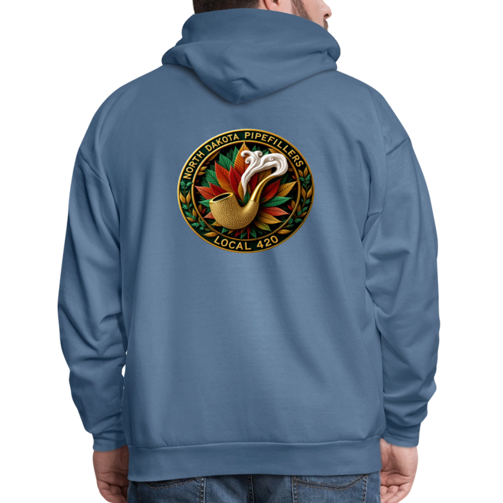 NORTH DAKOTA PIPEFILLERS LOCAL 420 F/B DESIGNS Men's Hoodie - denim blue