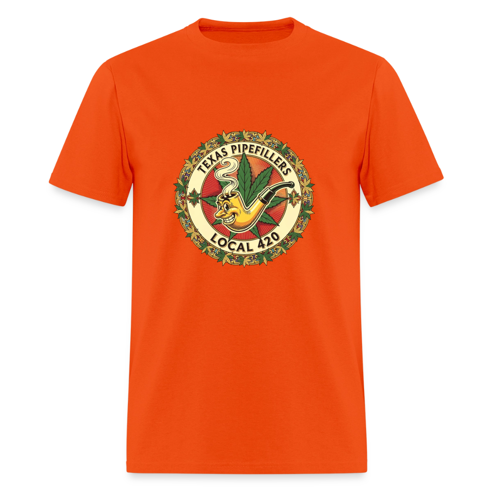 TEXAS PIPEFILLERS LOCAL 420 F/B DESIGN Men's T-Shirt - orange