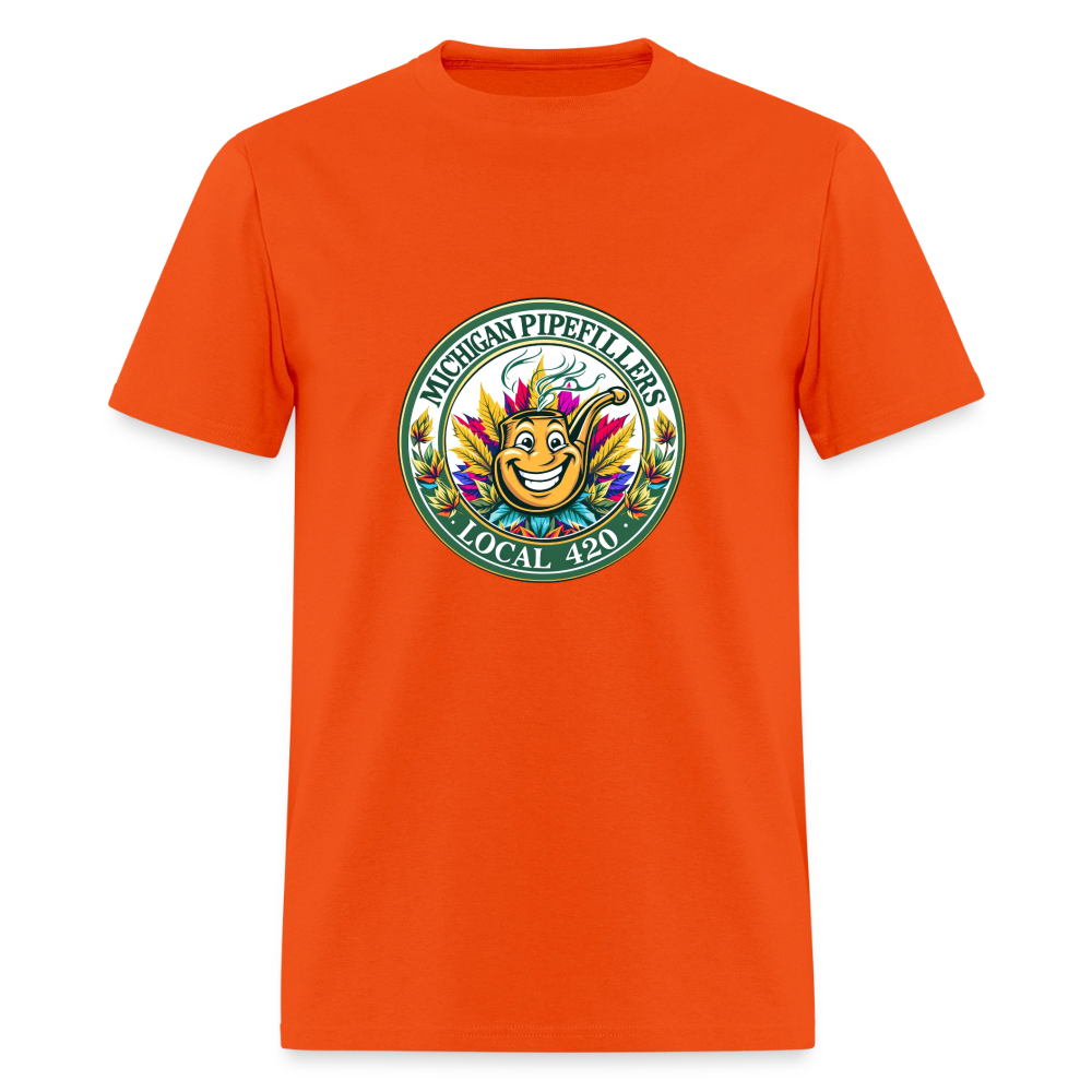 MICHIGAN PIPEFILLERS LOCAL 420 Men's T-Shirt - orange