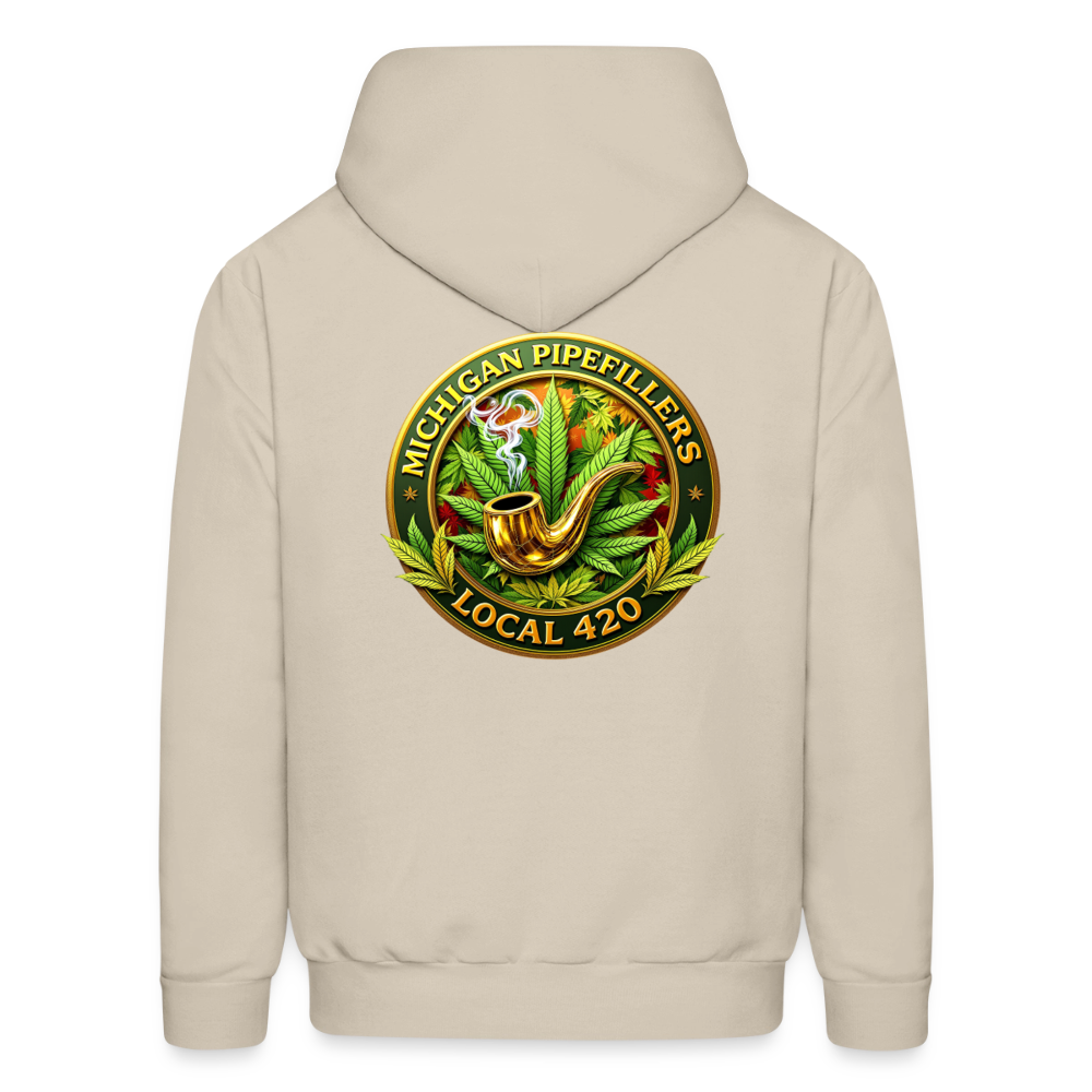 MICHIGAN PIPEFILLERS LOCAL 420 F/B DESIGN Men's Hoodie - Sand