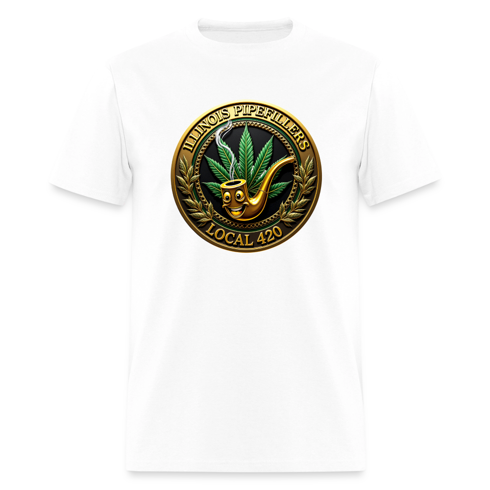 ILLINOIS PIPEFILLERS LOCAL 420 Men's T-Shirt - white