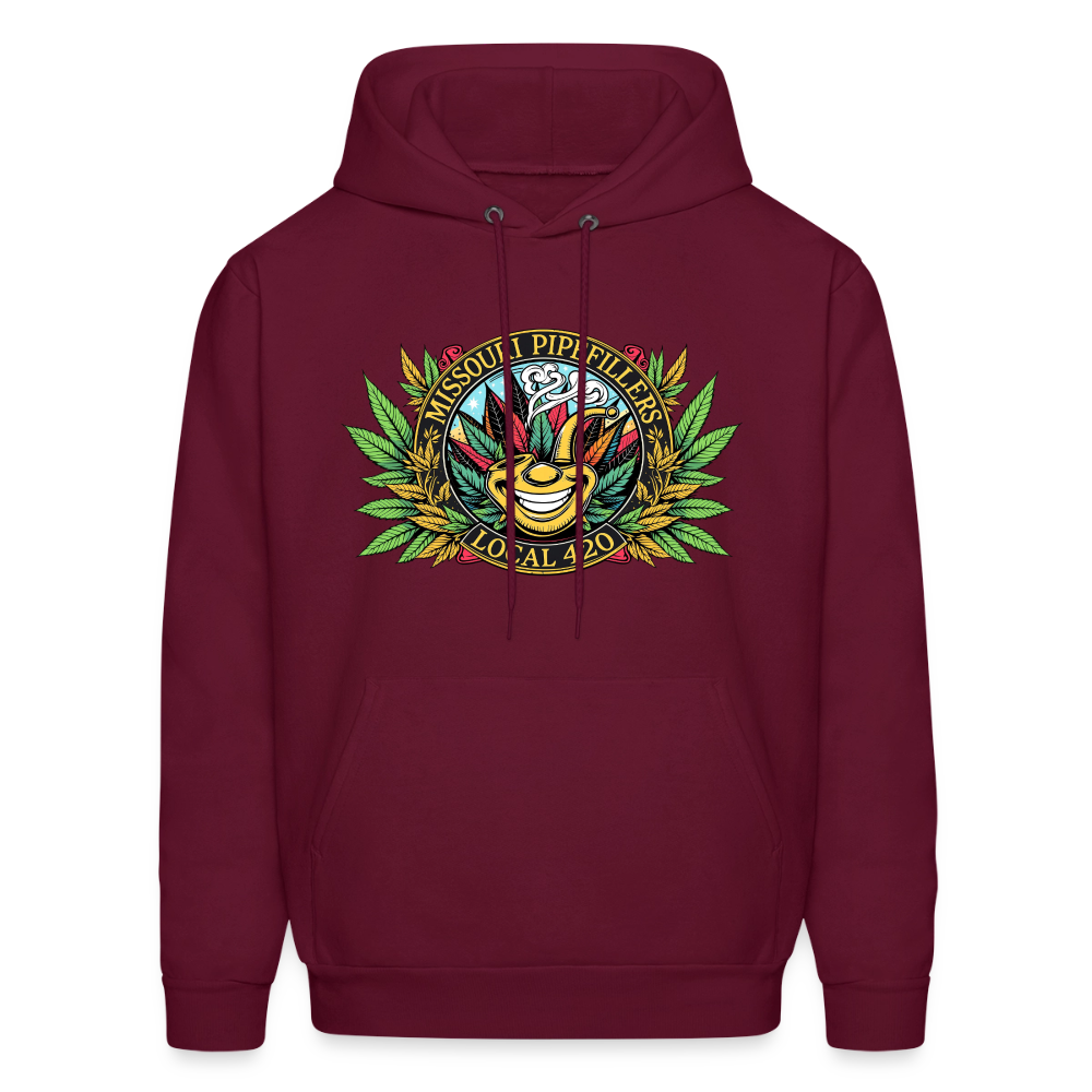 MISSOURI PIPEFILLERS LOCAL 420 Dog Bandana Men's Hoodie - burgundy