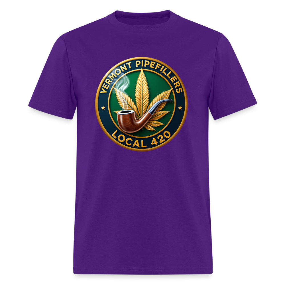 VERMONT PIPEFILLERS LOCAL 420 Men's T-Shirt - purple