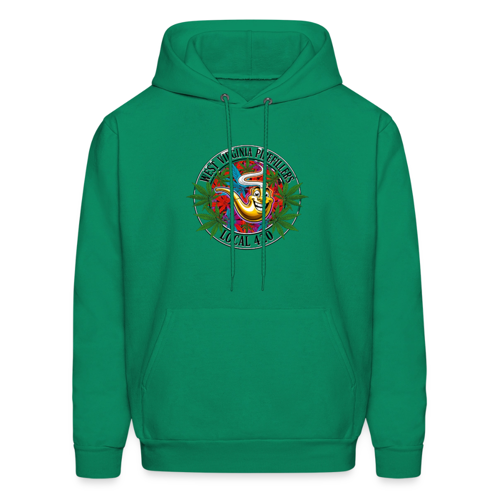 WEST VIRGINIA PIPEFILLERS LOCAL 420 F/B DESIGN  Men's  Hoodie - kelly green