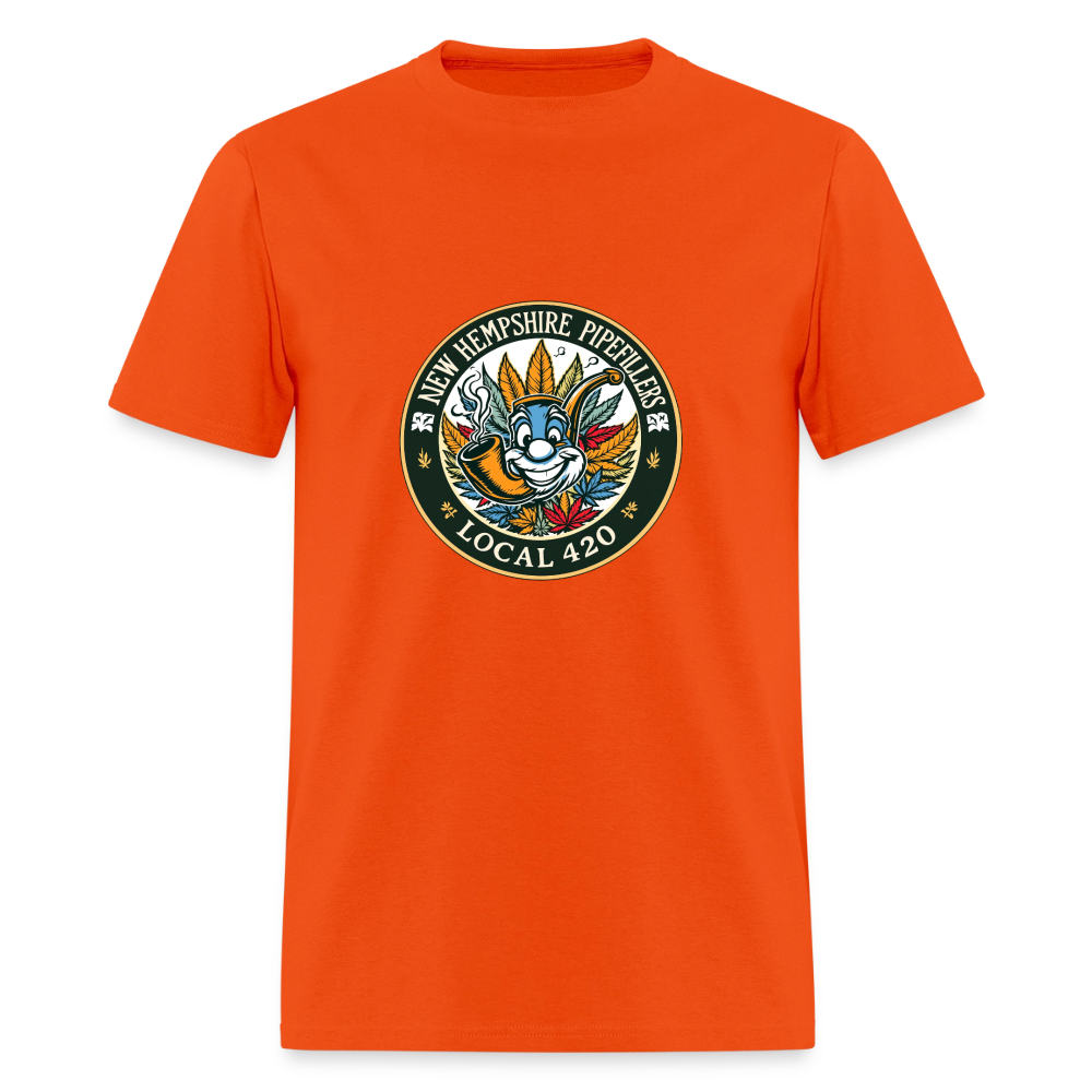 NEW HEMPSHIRE PIPEFILLERS LOCAL 420 Men's T-Shirt - orange