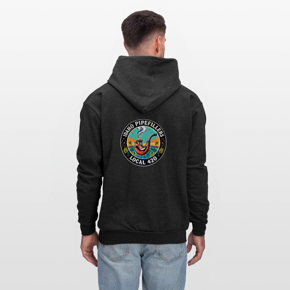 IDAHO PIPEFILLERS LOCAL 420 F/B DESIGN Men's Hoodie - charcoal grey