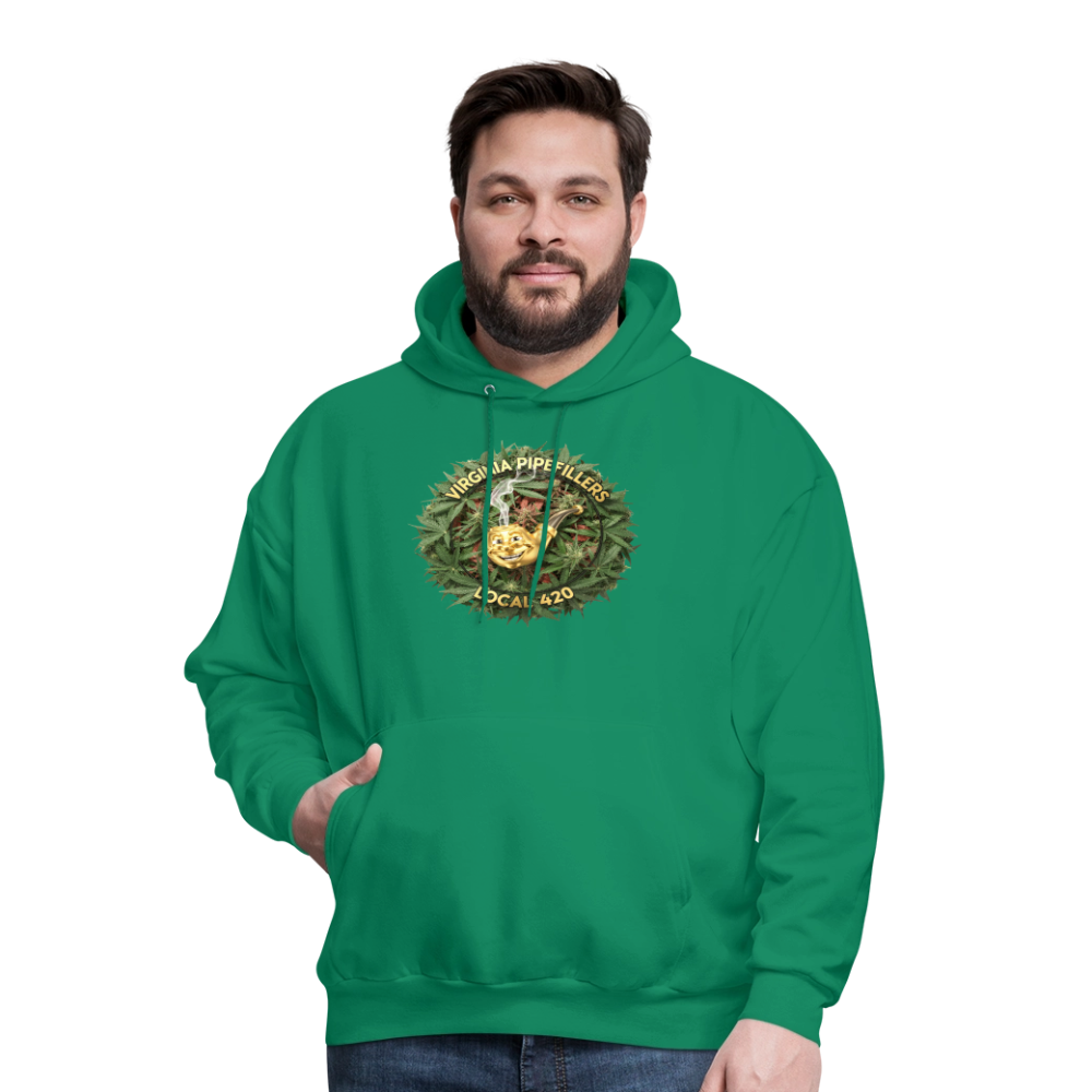 VIRGINIA PIPEFILLERS LOCAL 420 F/B DESIGN Men's  Hoodie - kelly green