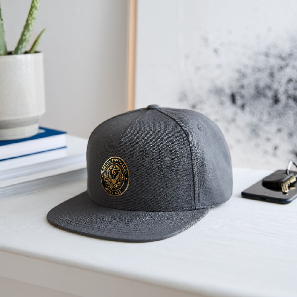 BOSTON PIPEFILLERS UNION LOCAL 420 Snapback Baseball Cap - dark grey